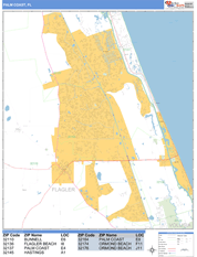 Palm Coast Digital Map Basic Style